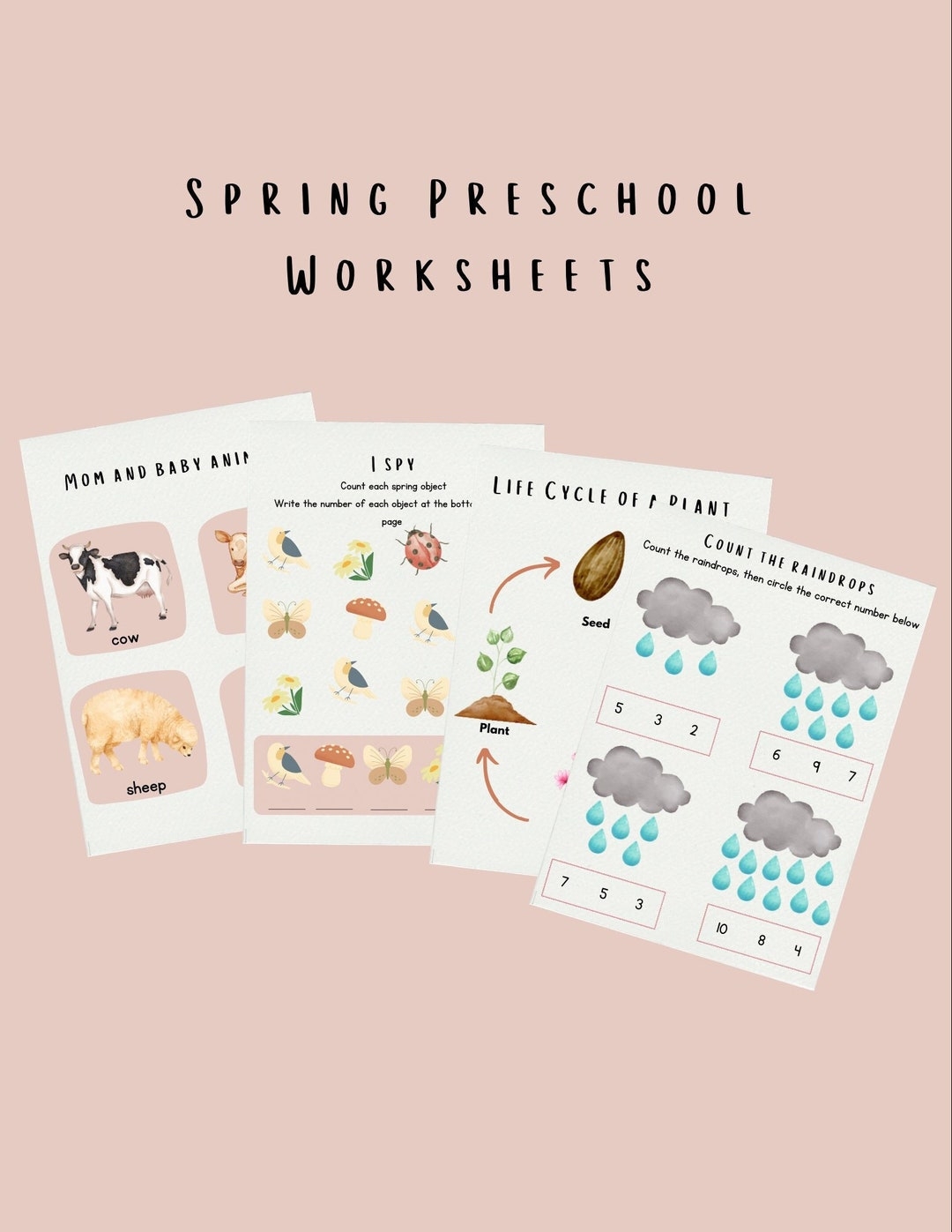 Pre School Printable Worksheet Etsy