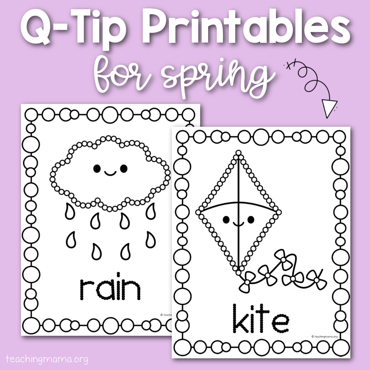 Spring Q Tip Painting Printables Teaching Mama Spring Q Tip Painting Printables Teaching Mama