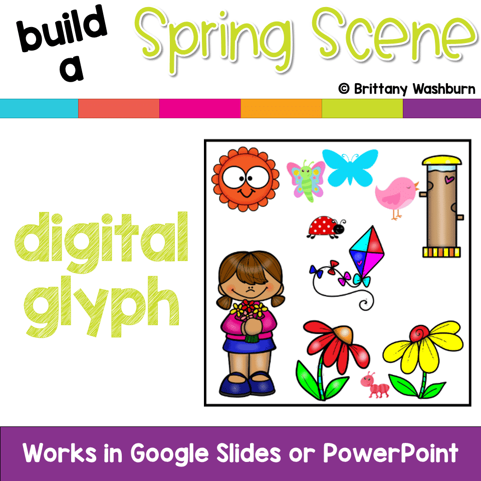 Spring Scene Digital Glyph Activity Spring Scene Digital Glyph Activity