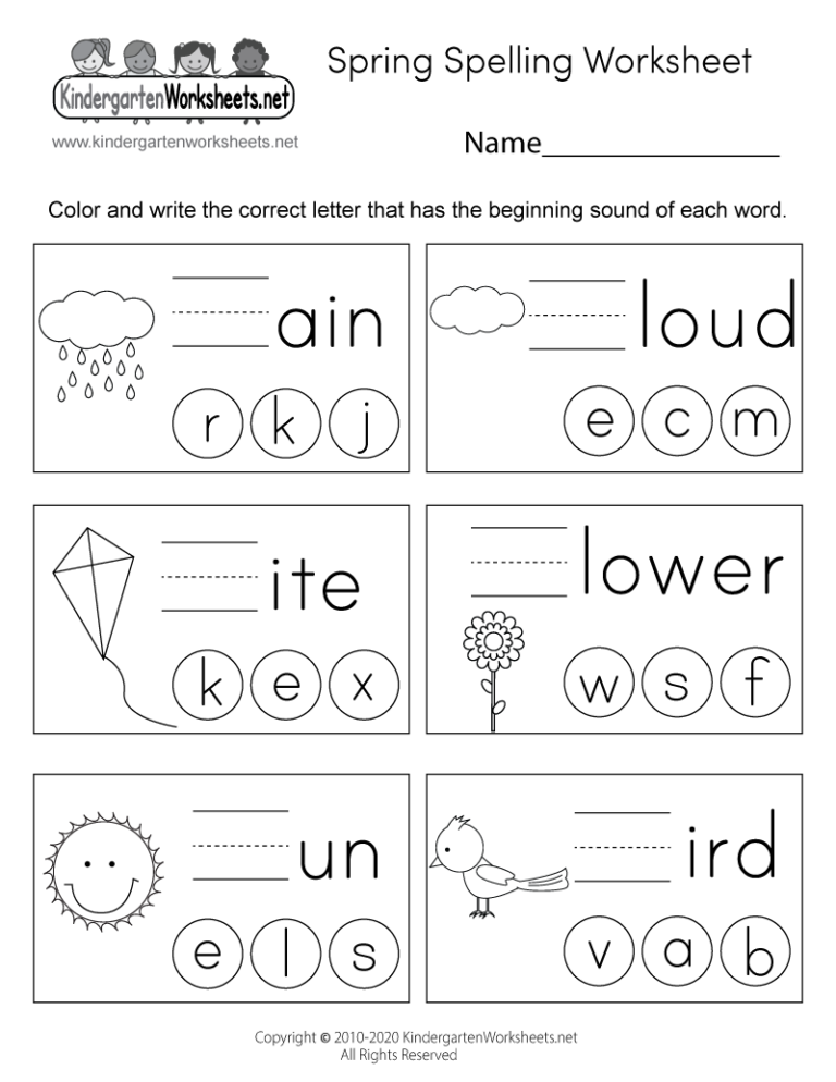 Spring Spelling Worksheet Free Printable Digital U0026 PDF