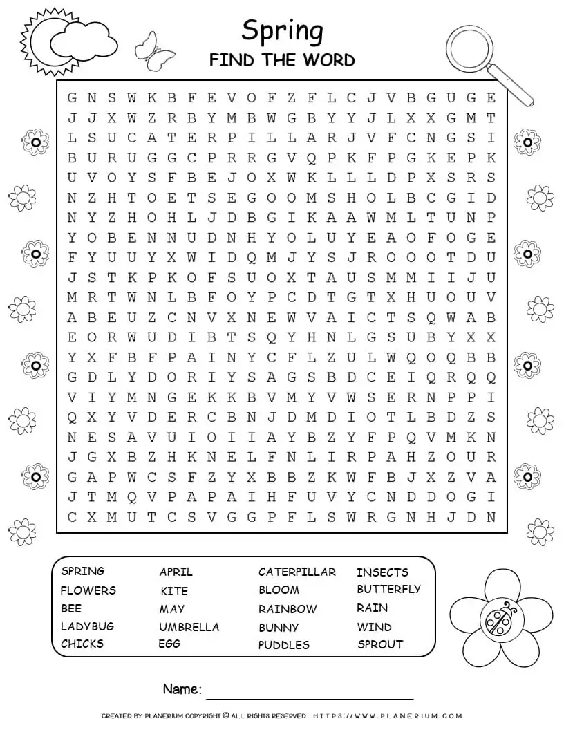 Free Printable April Word Search Worksheets Free Printable April Word Search Worksheets