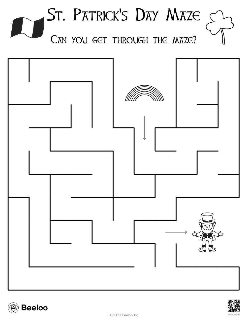 St Patrick s Day Maze Beeloo Printable Crafts And Activities St Patrick s Day Maze Beeloo Printable Crafts And Activities