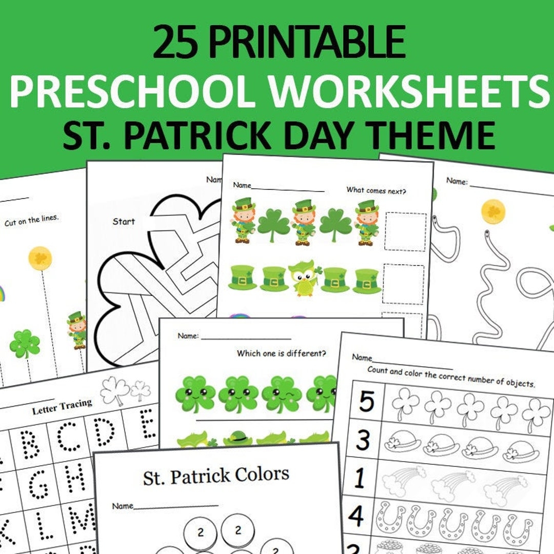 St Patrick s Day Preschool Worksheets Printable St Patrick s St Patrick s Day Preschool Worksheets Printable St Patrick s