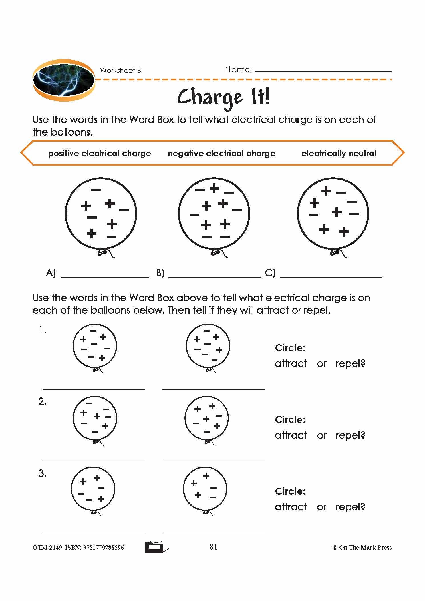 Static Electricity Grade 6 Lesson With Experiments Worksheets Library