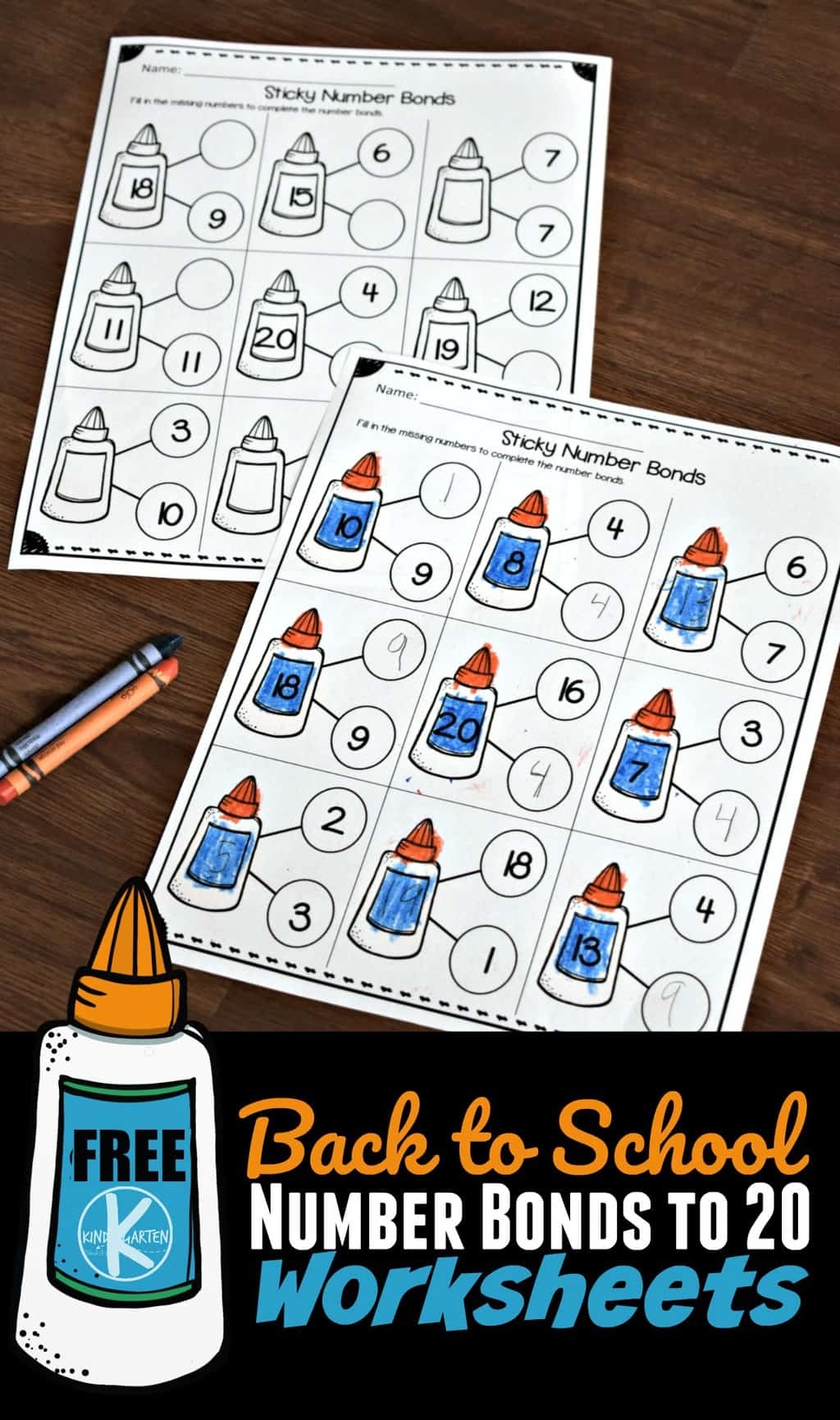Printable Number Bonds To 20 Worksheets