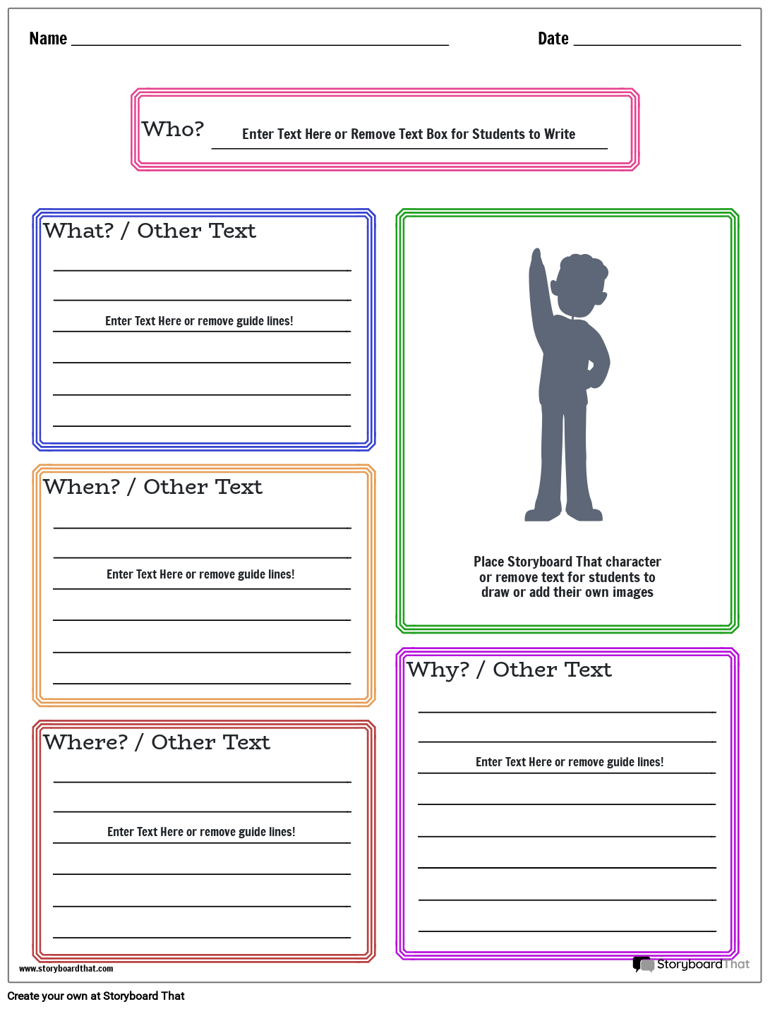 Storyboard That Biography Worksheet Templates Storyboard That Biography Worksheet Templates