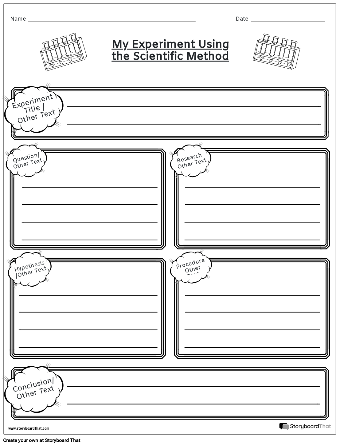 Blank Printable Scientific Method Worksheet Blank Printable Scientific Method Worksheet