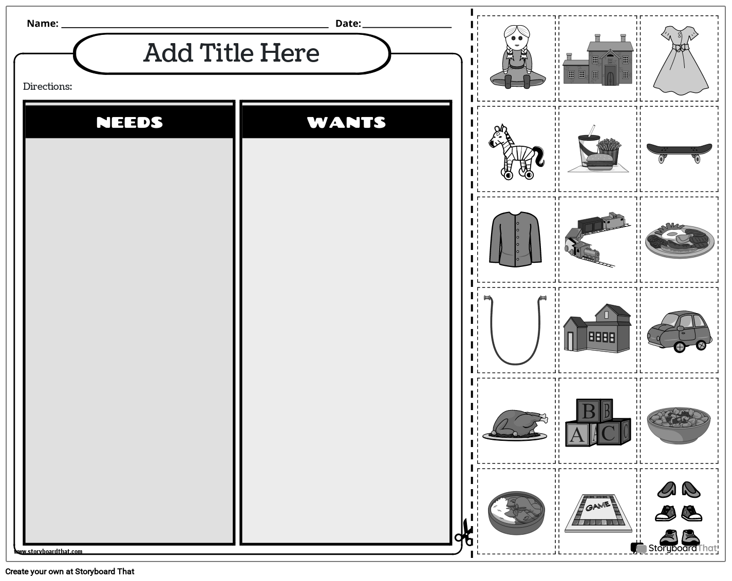 Storyboard That Economics Worksheet Creation Storyboard That Economics Worksheet Creation