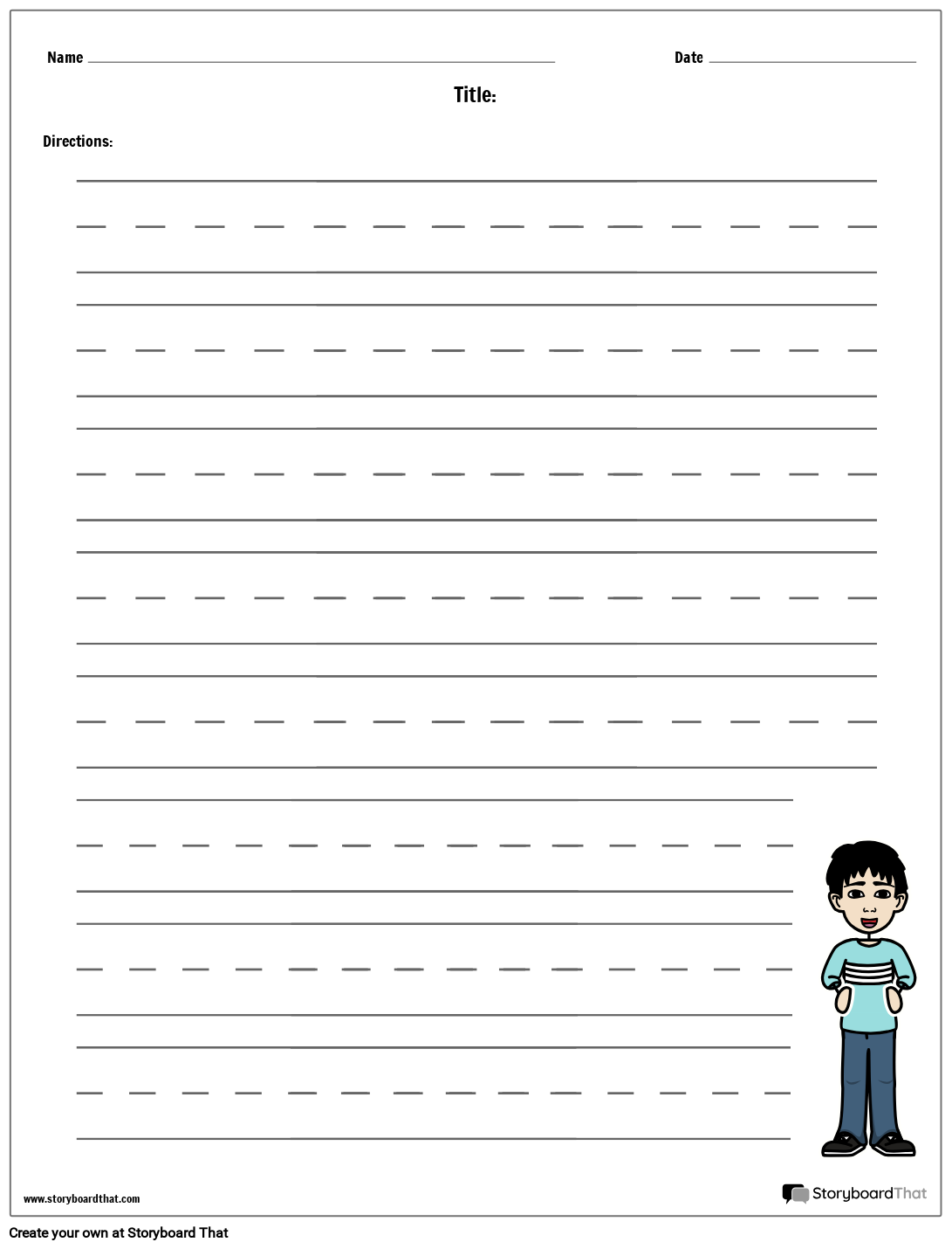 Storyboard That Free Handwriting Worksheet Templates Storyboard That Free Handwriting Worksheet Templates