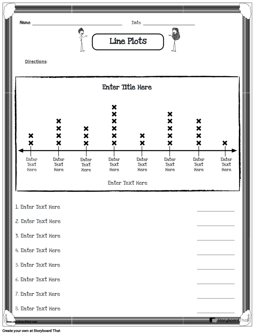 Storyboard That Free Line Plot Worksheets For Teachers