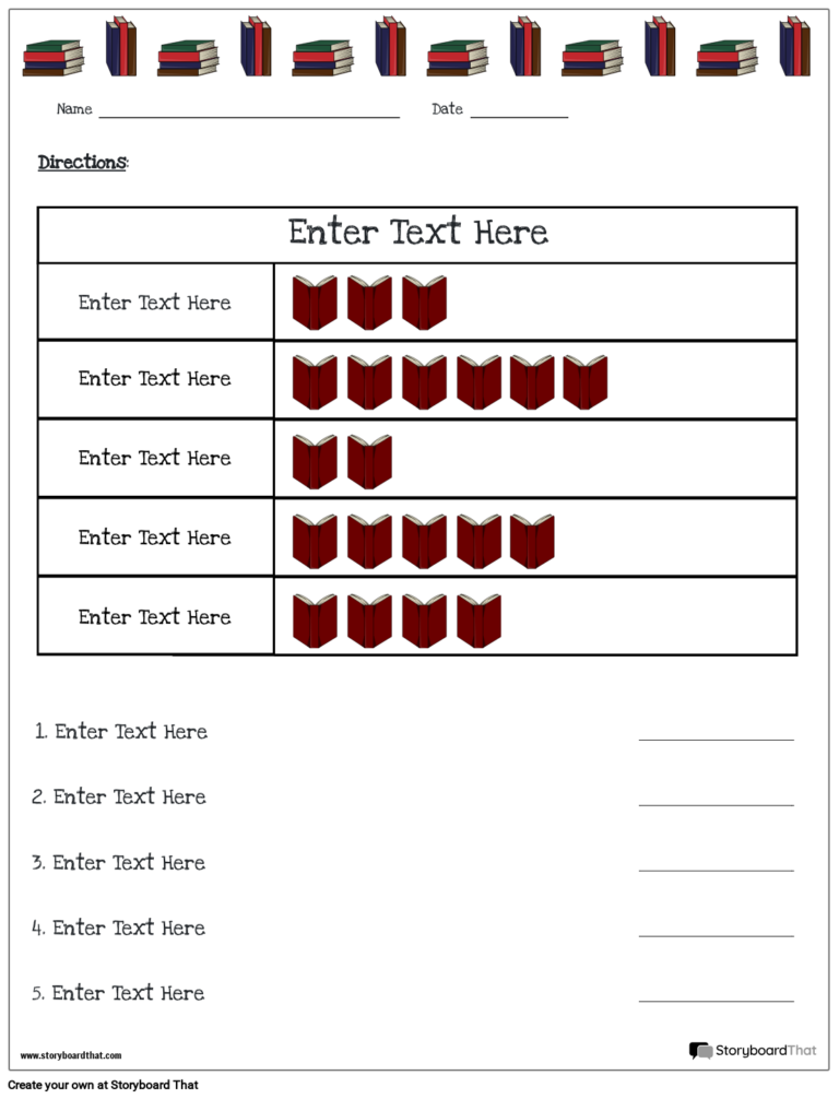 Storyboard That Free Pictograph Worksheets For Teachers