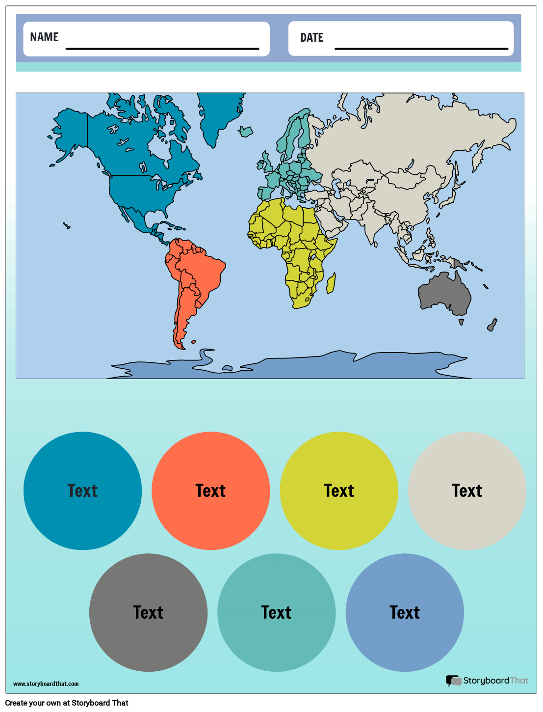 Storyboard That World Geography Worksheet Templates Storyboard That World Geography Worksheet Templates