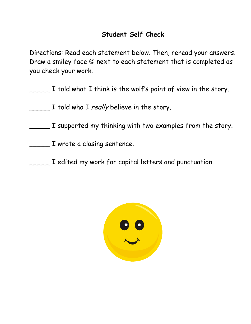 Student Self Check Form Fill Out Sign Online And Download PDF Templateroller