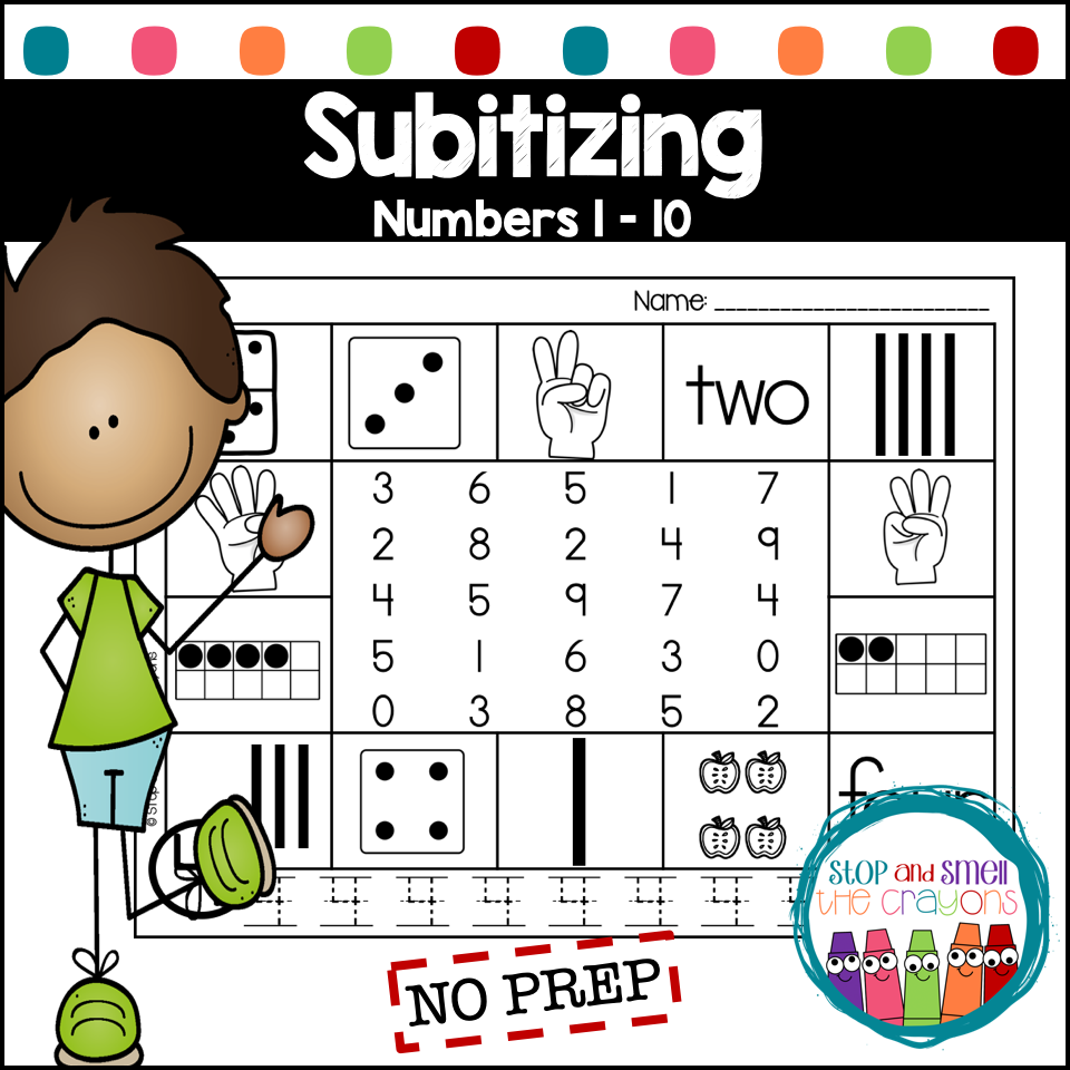 Subitizing Worksheets Kindergarten Free Subitizing Worksheets Kindergarten Free