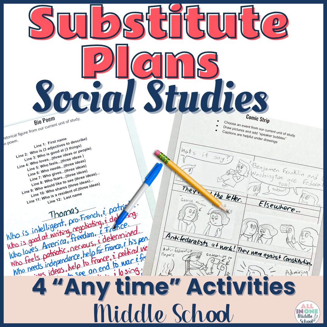 Substitute Plans For Social Studies No Prep Printables For Middle School Classful Substitute Plans For Social Studies No Prep Printables For Middle School Classful