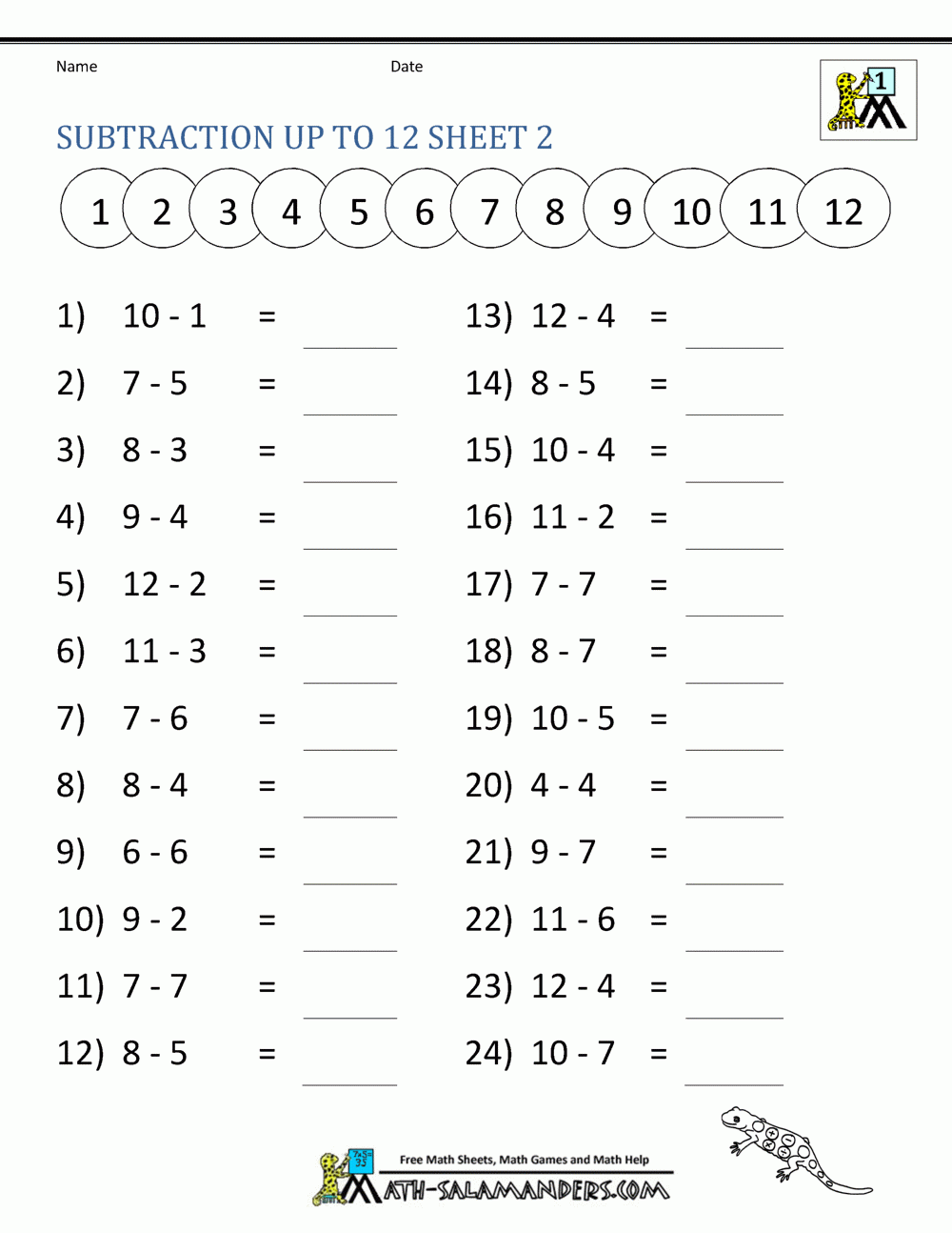 Free Printable Math Worksheet Free Printable Math Worksheet