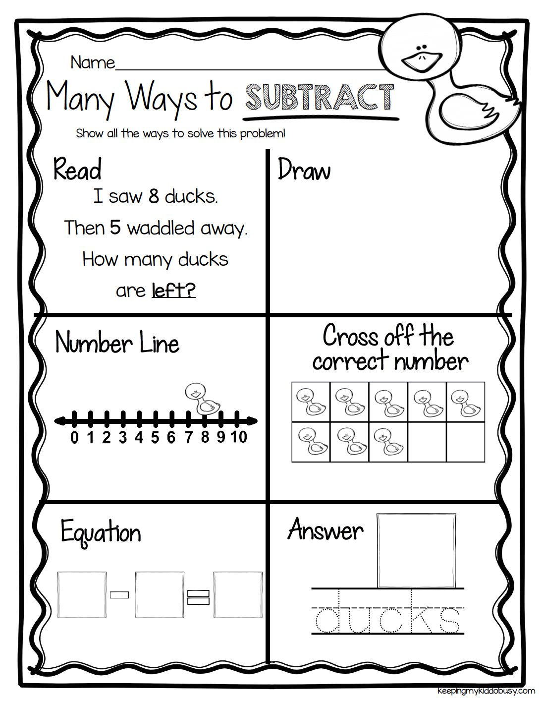 SUBTRACTION Story Problems Kindergarten Worksheets To Practice Worksheets Library