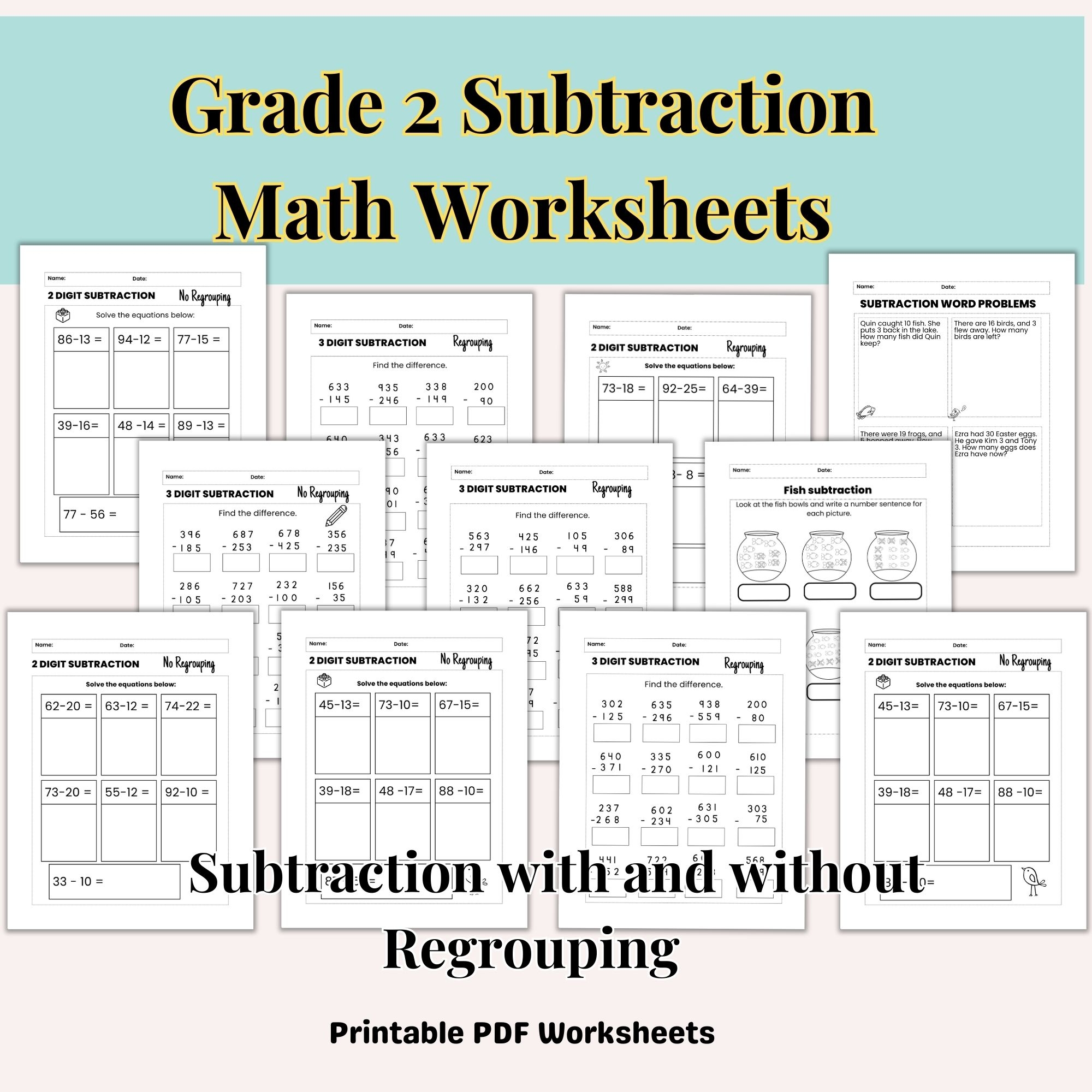 Grade 2 Subtraction Worksheets Free Grade 2 Subtraction Worksheets Free