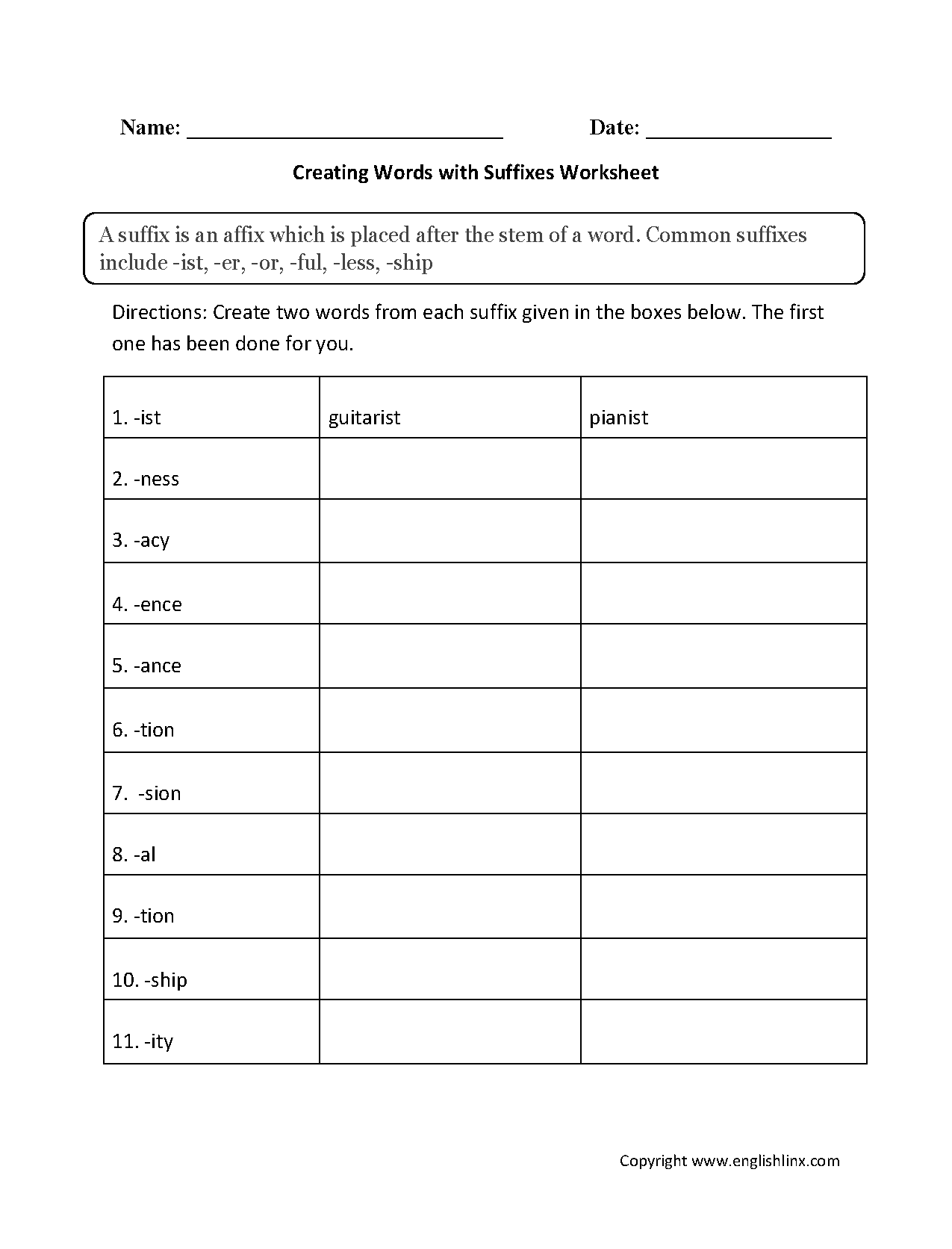 Suffixes Worksheets Printable Word Endings Practice Suffixes Worksheets Printable Word Endings Practice