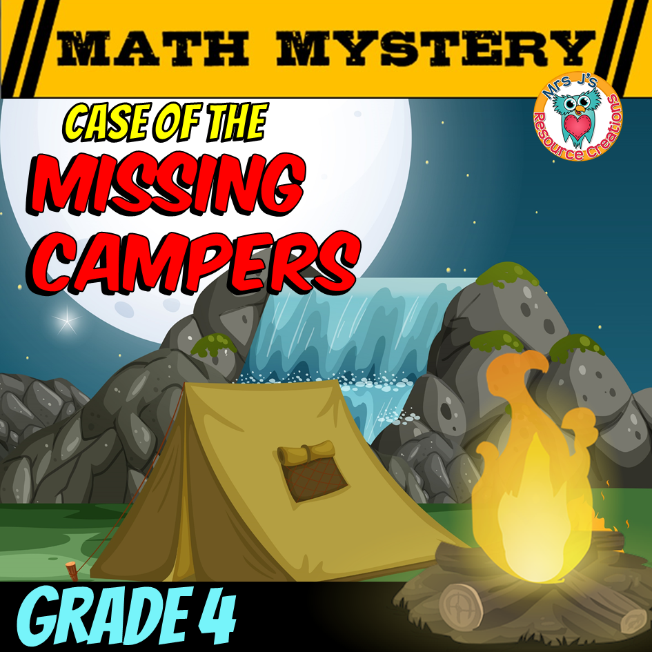 Summer Camp Math Mystery Activity 4th Grade Math Review Worksheets JJ Resource Creations