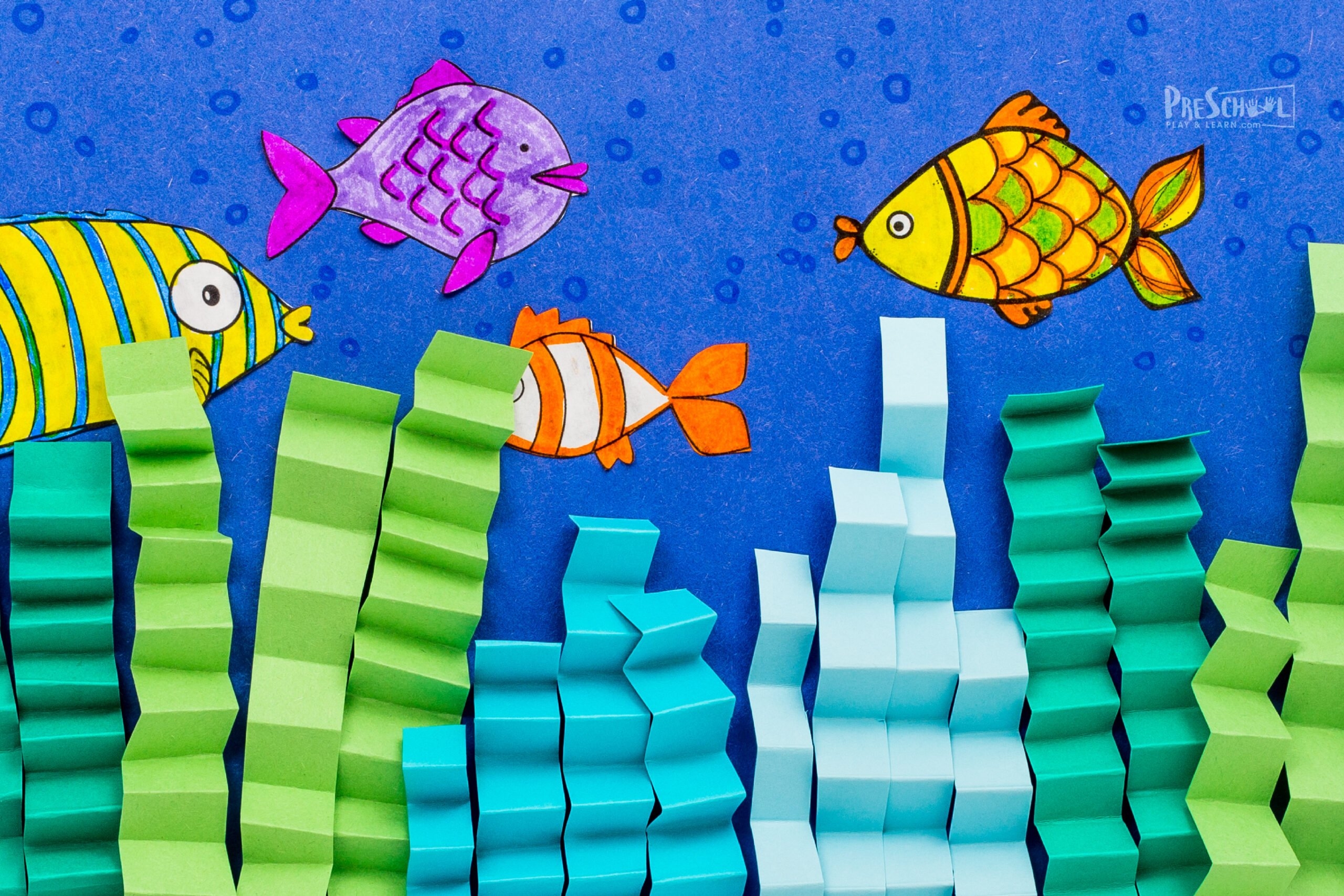 Super Cute Printable Paper Fish Craft For Preschoolers Super Cute Printable Paper Fish Craft For Preschoolers