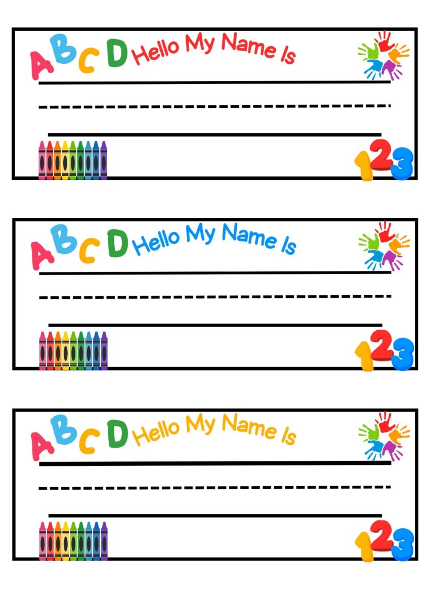 Teachers Printable Name Tags Fun Labels For Todd U0026 Preschool Worksheets Library