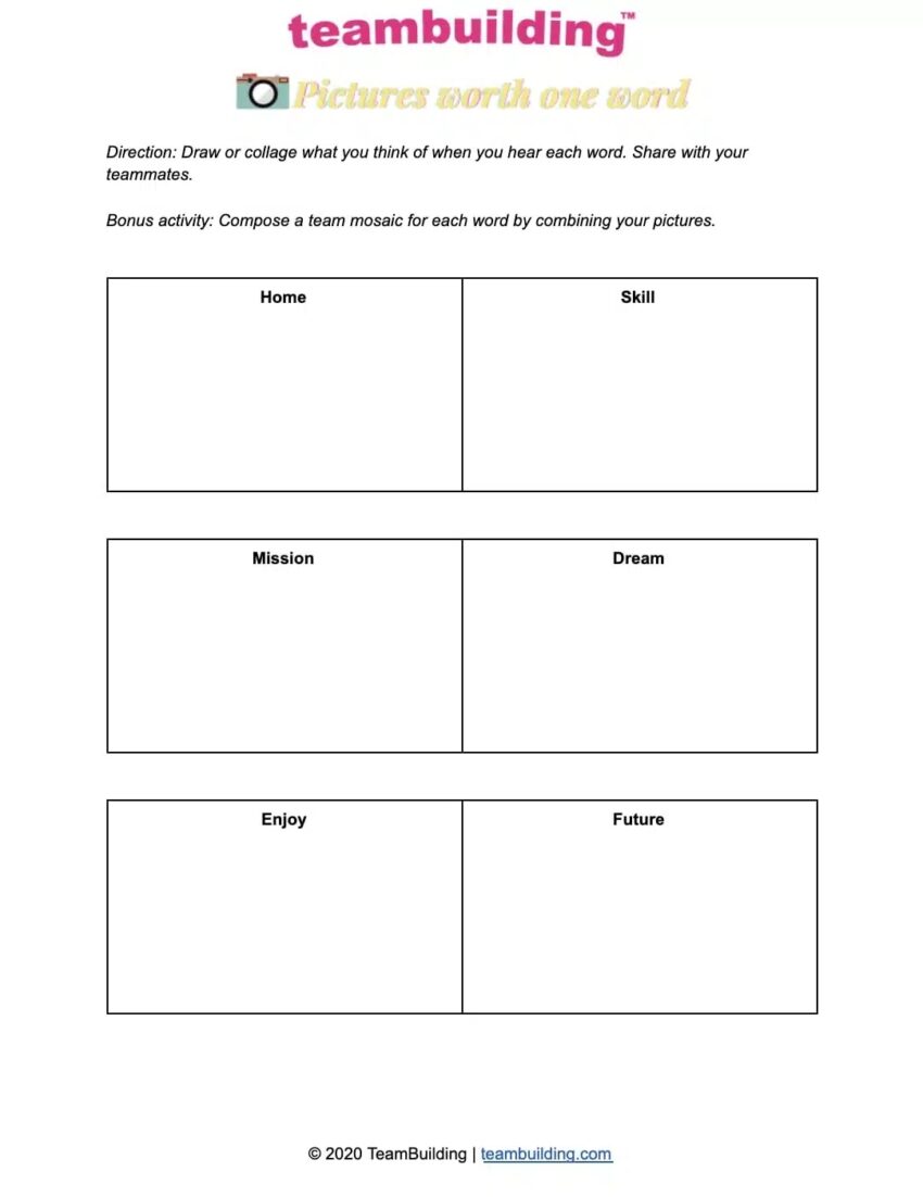 Team Building Worksheets Free Templates