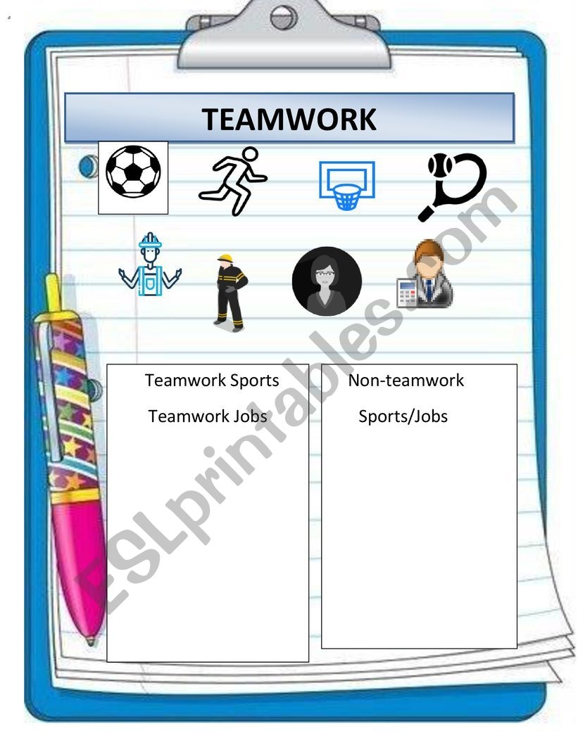 Printable Teamwork Worksheets For Kids
