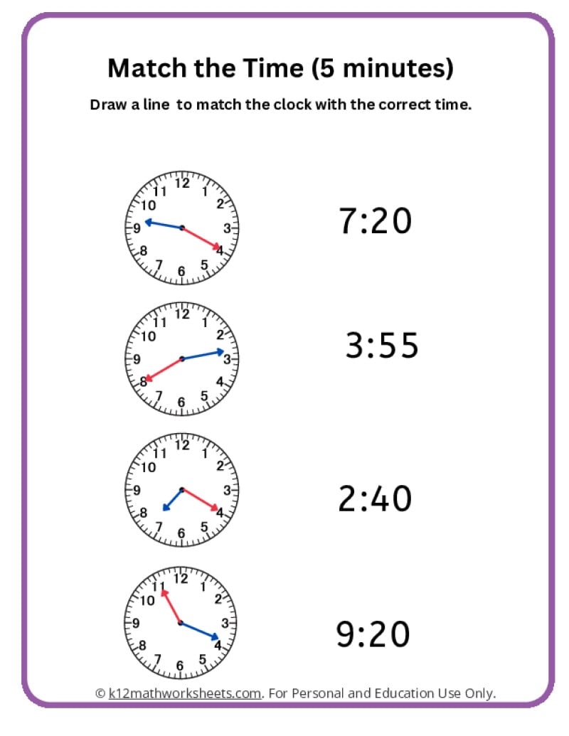 Telling Time Worksheets Telling Time Worksheets