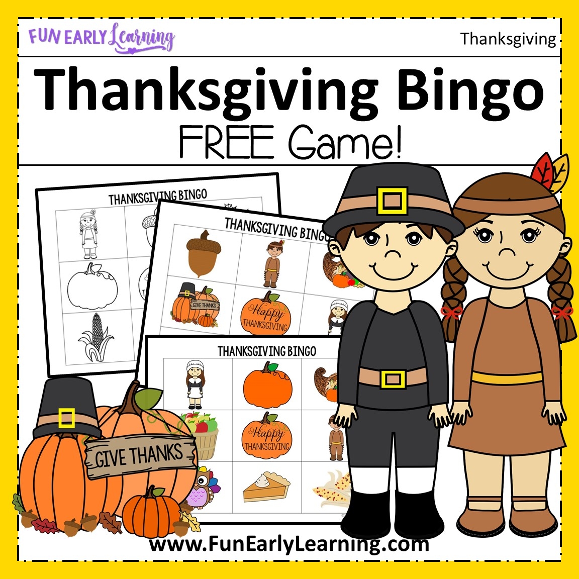 Thanksgiving Bingo Fun Early Learning