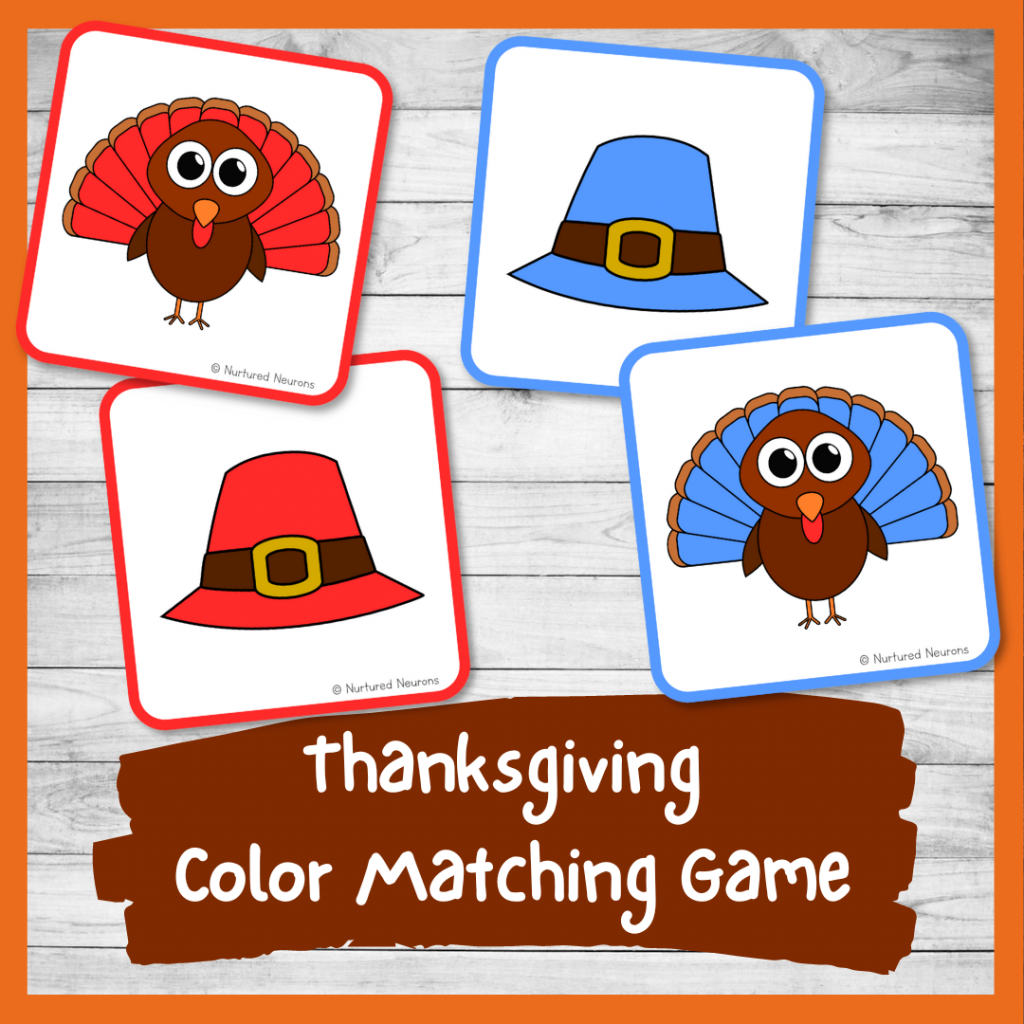 Thanksgiving Color Matching Game Toddler And Preschool Printable PDF Nurtured Neurons Thanksgiving Color Matching Game Toddler And Preschool Printable PDF Nurtured Neurons