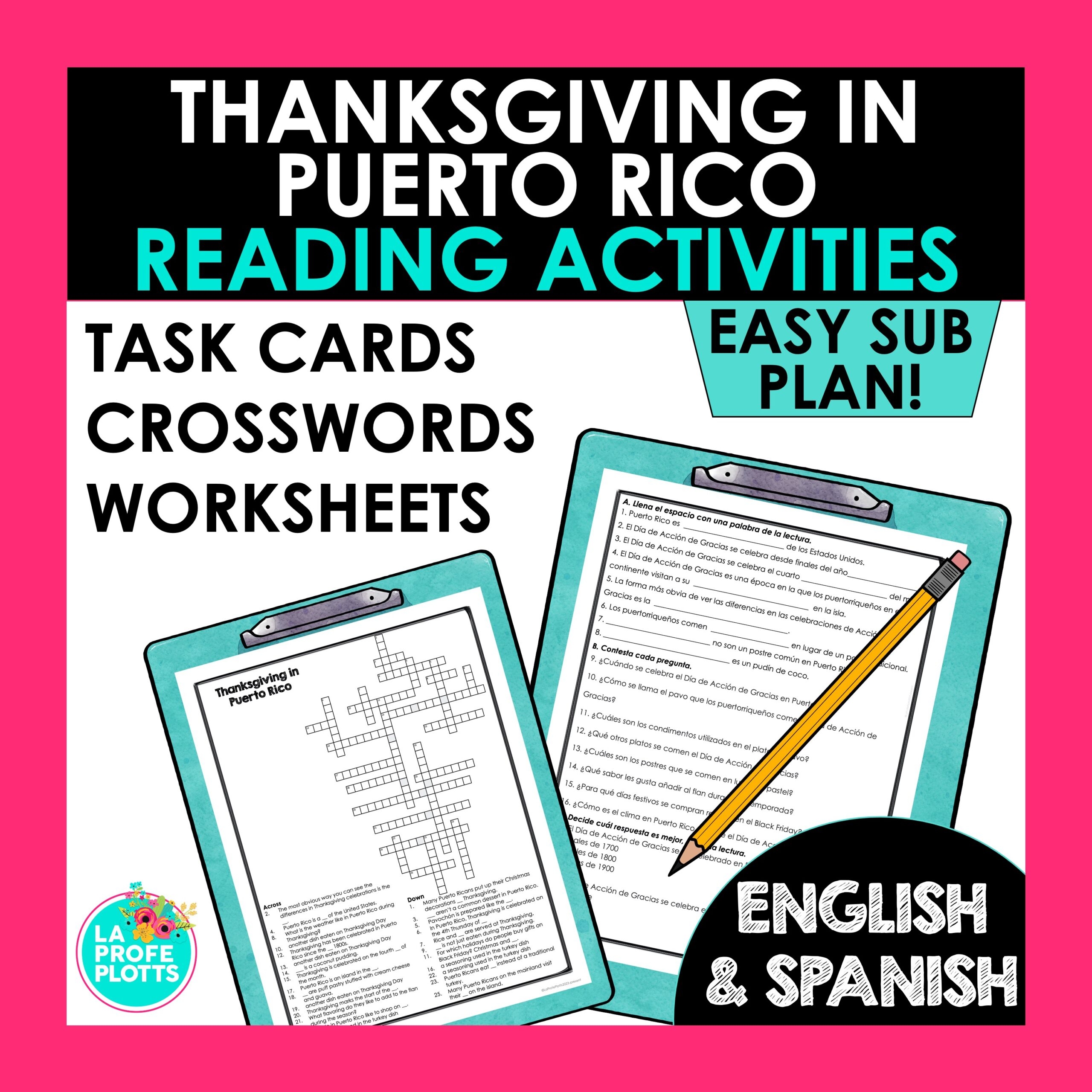 Thanksgiving In Puerto Rico Reading Activities Spanish Sub Plans Thanksgiving In Puerto Rico Reading Activities Spanish Sub Plans