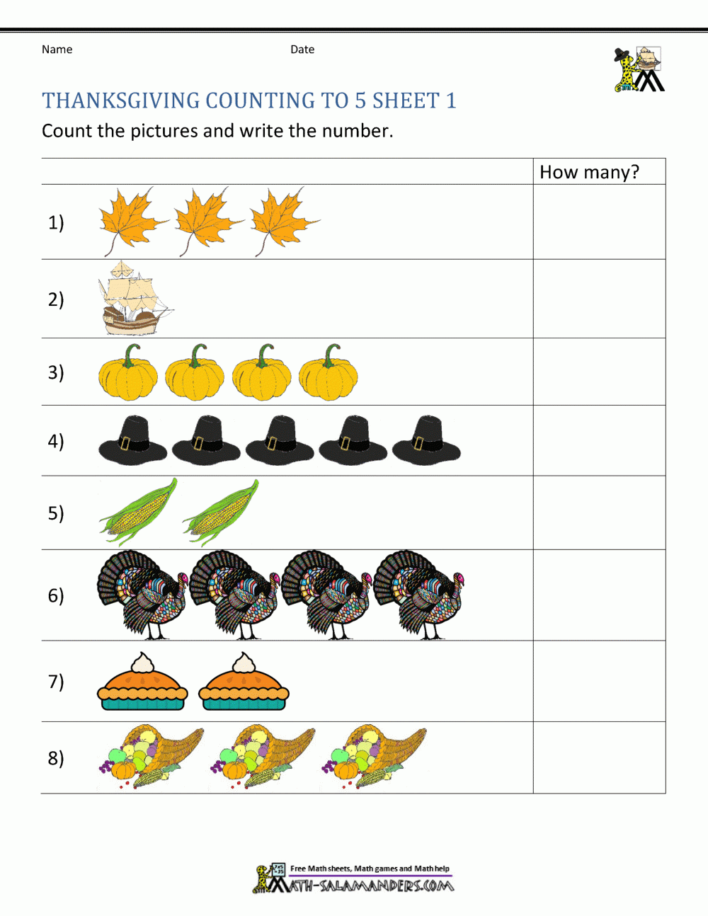 Thanksgiving Math Activities For Kindergarten Thanksgiving Math Activities For Kindergarten