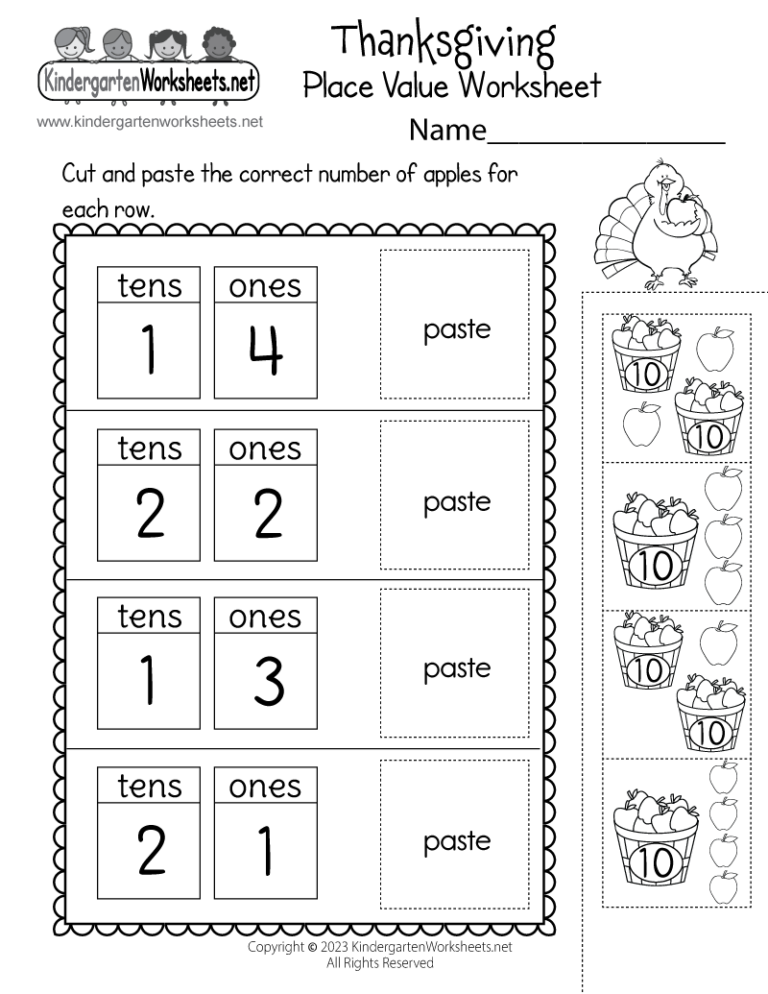 Thanksgiving Place Value Worksheet Free Printable Digital U0026 PDF