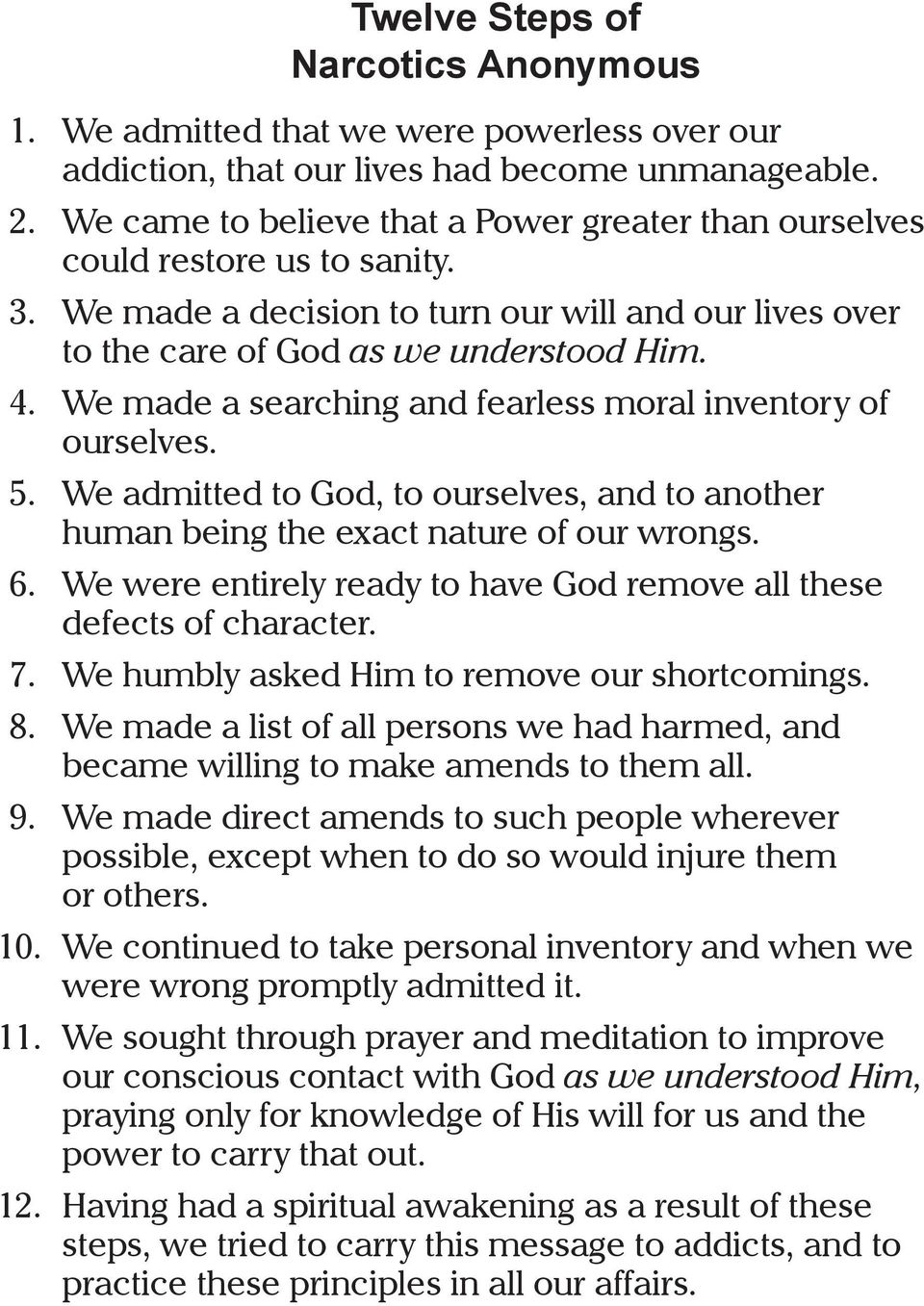 The 12 Steps Of NA Narcotics Anonymous Poster For Addiction Recovery Twelve Steps Narcotics Anonymous Quotes Print NA Daily Reflections Poster 12 Worksheets Library The 12 Steps Of NA Narcotics Anonymous Poster For Addiction Recovery Twelve Steps Narcotics Anonymous Quotes Print NA Daily Reflections Poster 12 Worksheets Library