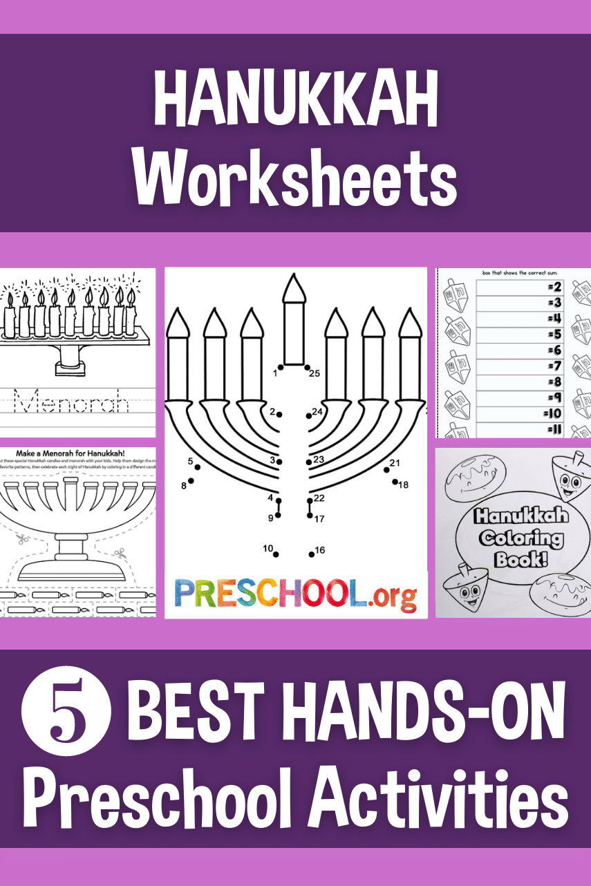 The 5 Best WORKSHEETS For HANUKKAH Preschool Theme Preschool The 5 Best WORKSHEETS For HANUKKAH Preschool Theme Preschool