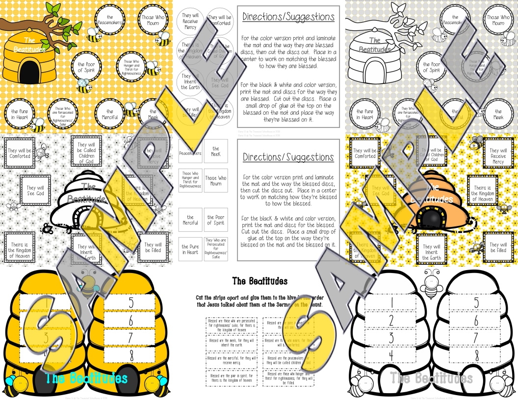 The Beatitudes Cut Paste Worksheet Pack Catholic Classful The Beatitudes Cut Paste Worksheet Pack Catholic Classful