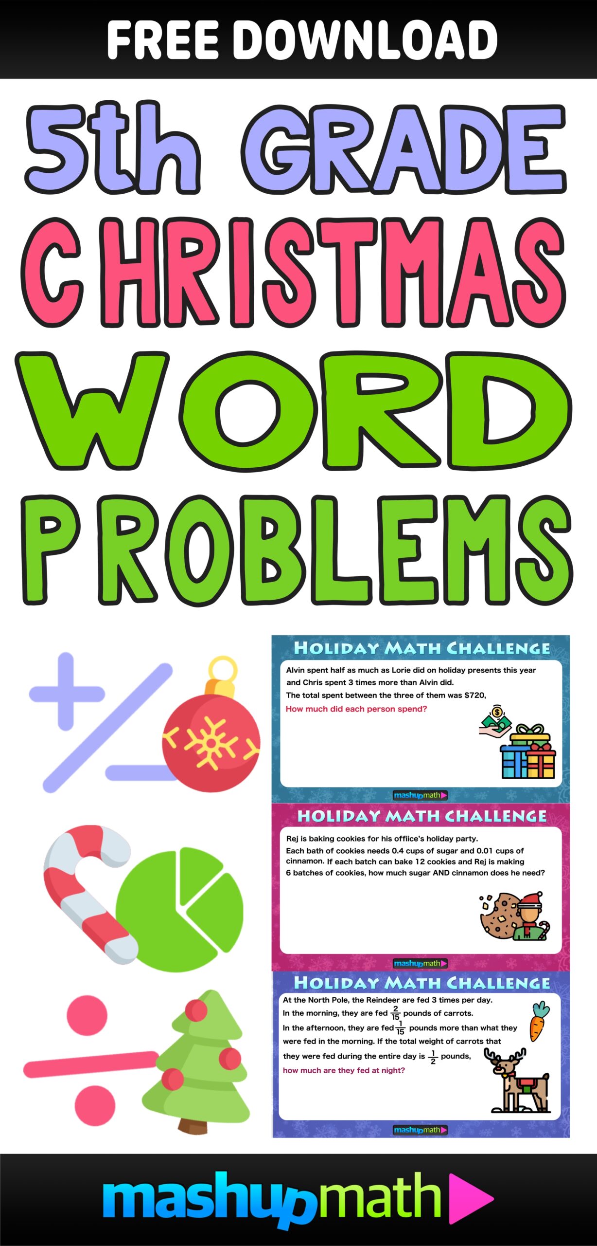 Free 5th Grade Christmas Worksheets