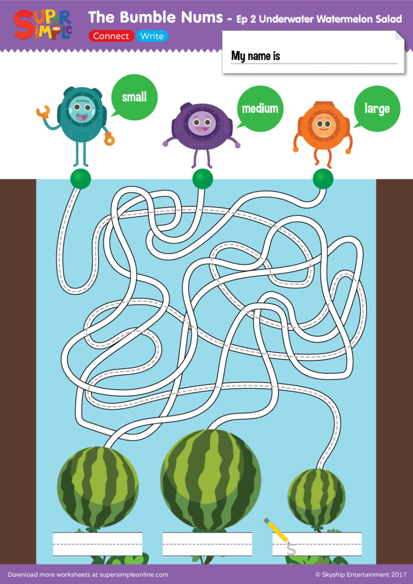 The Bumble Nums Ep 2 Watermelon Maze Super Simple