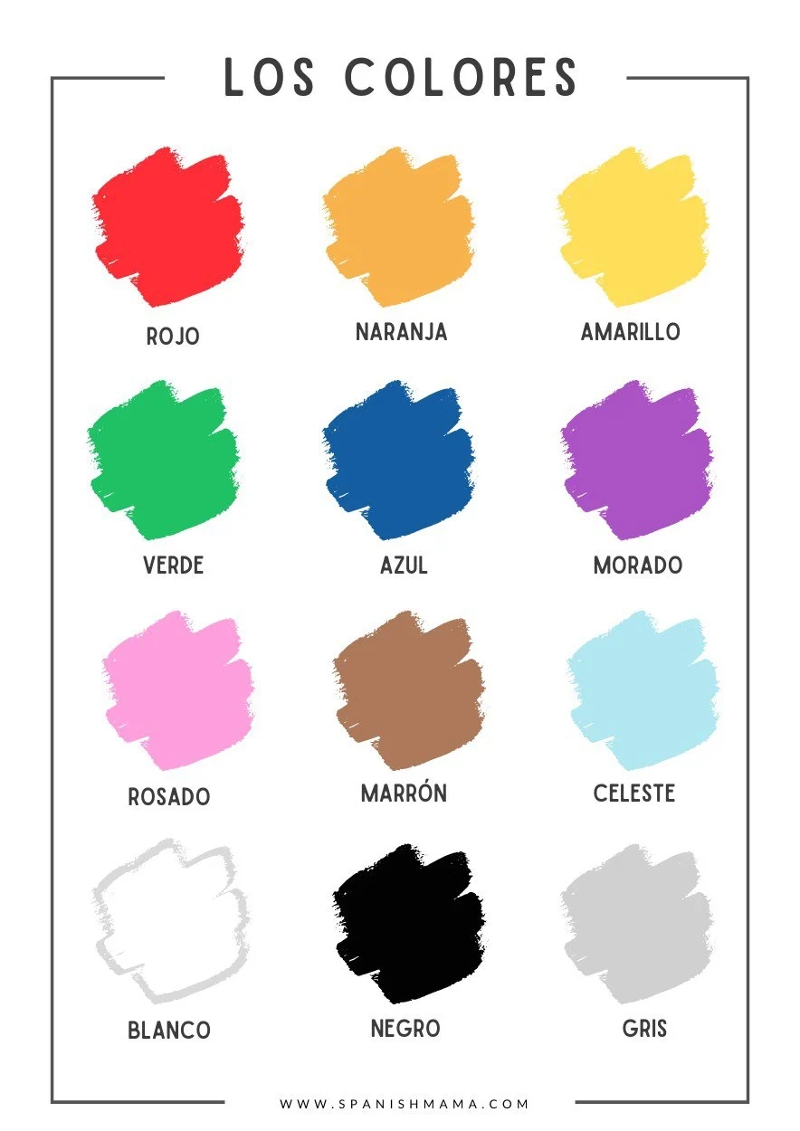 The Colors In Spanish Printable Worksheets And Flashcards The Colors In Spanish Printable Worksheets And Flashcards
