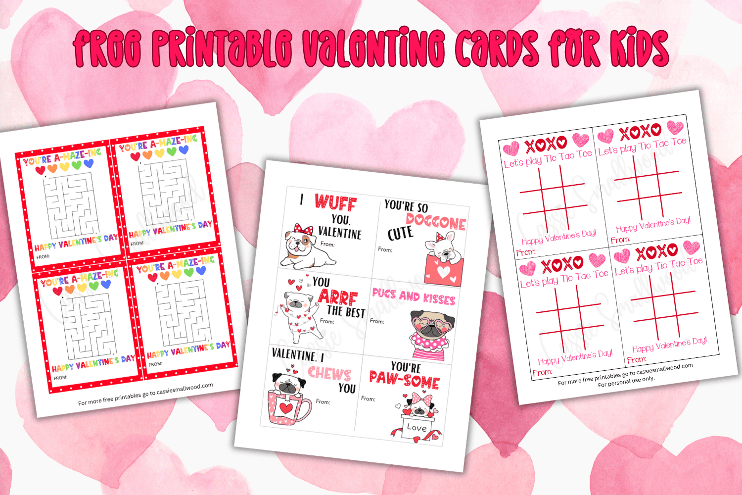 The Cutest Free Printable Valentine Exchange Cards For Kids Cassie Smallwood The Cutest Free Printable Valentine Exchange Cards For Kids Cassie Smallwood