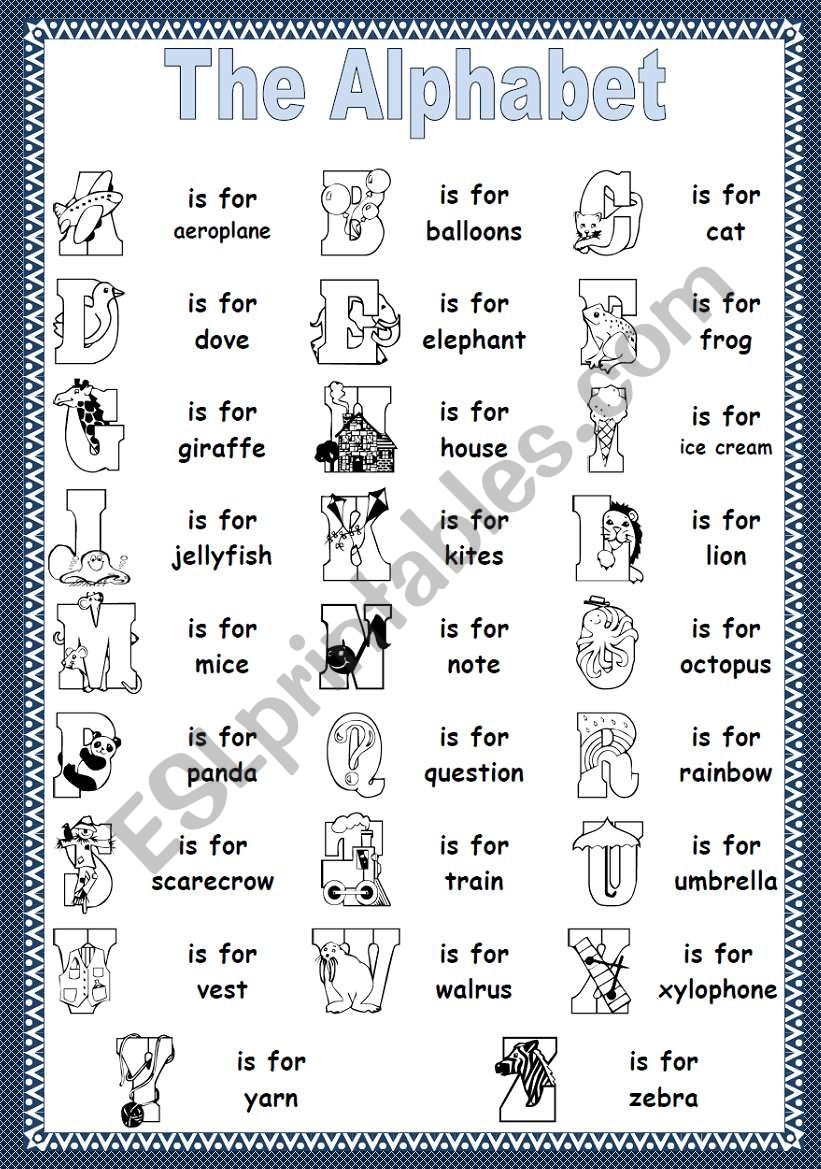The English Alphabet ESL Worksheet By Blanca The English Alphabet ESL Worksheet By Blanca
