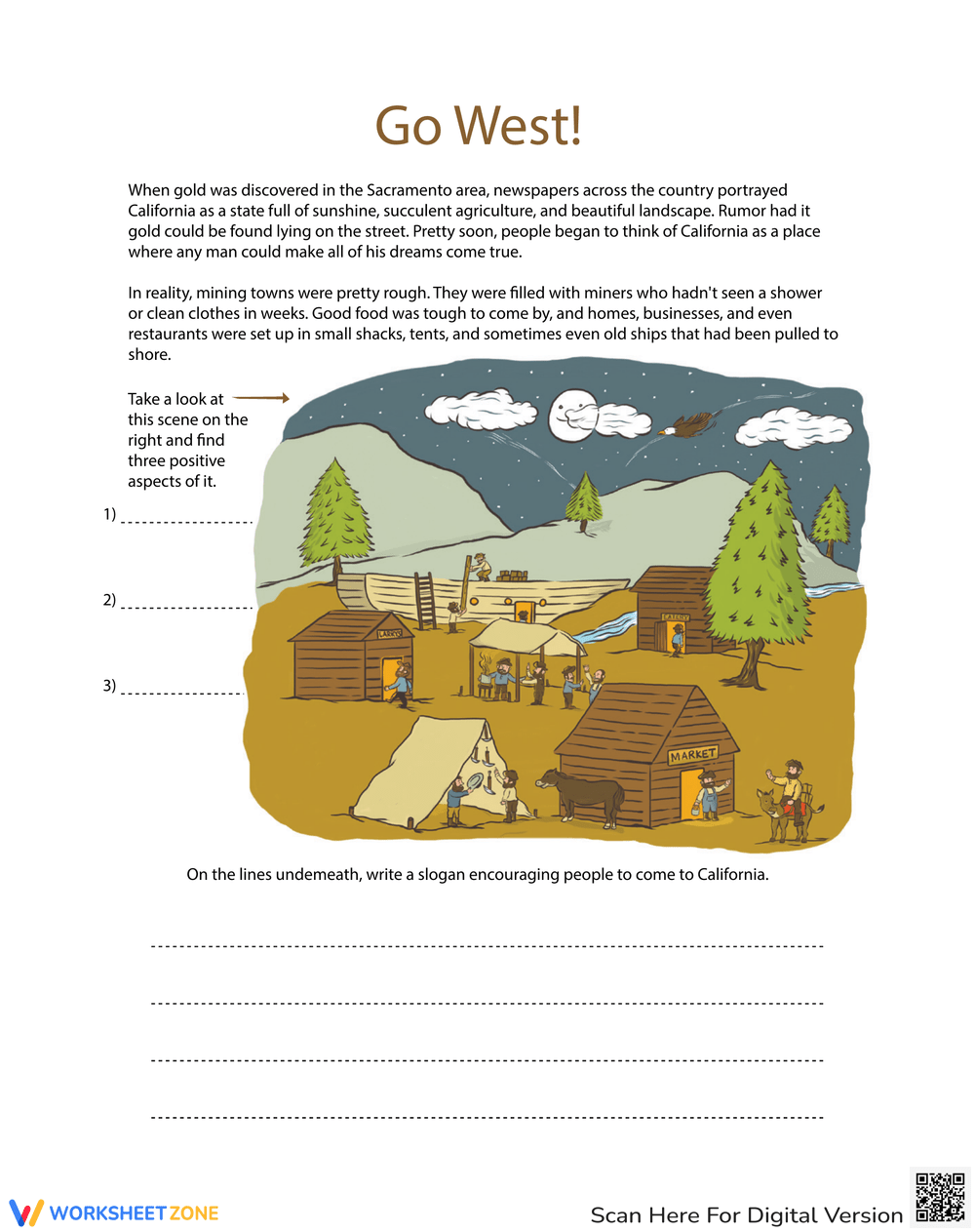 The Gold Rush Reading Comprehension Worksheet EdHelper Worksheets Library The Gold Rush Reading Comprehension Worksheet EdHelper Worksheets Library