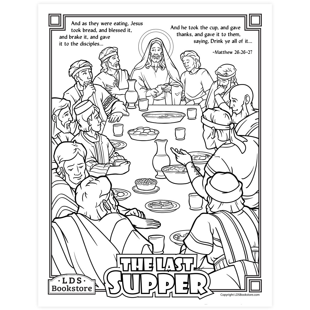 The Last Supper Coloring Page Printable The Last Supper Coloring Page Printable