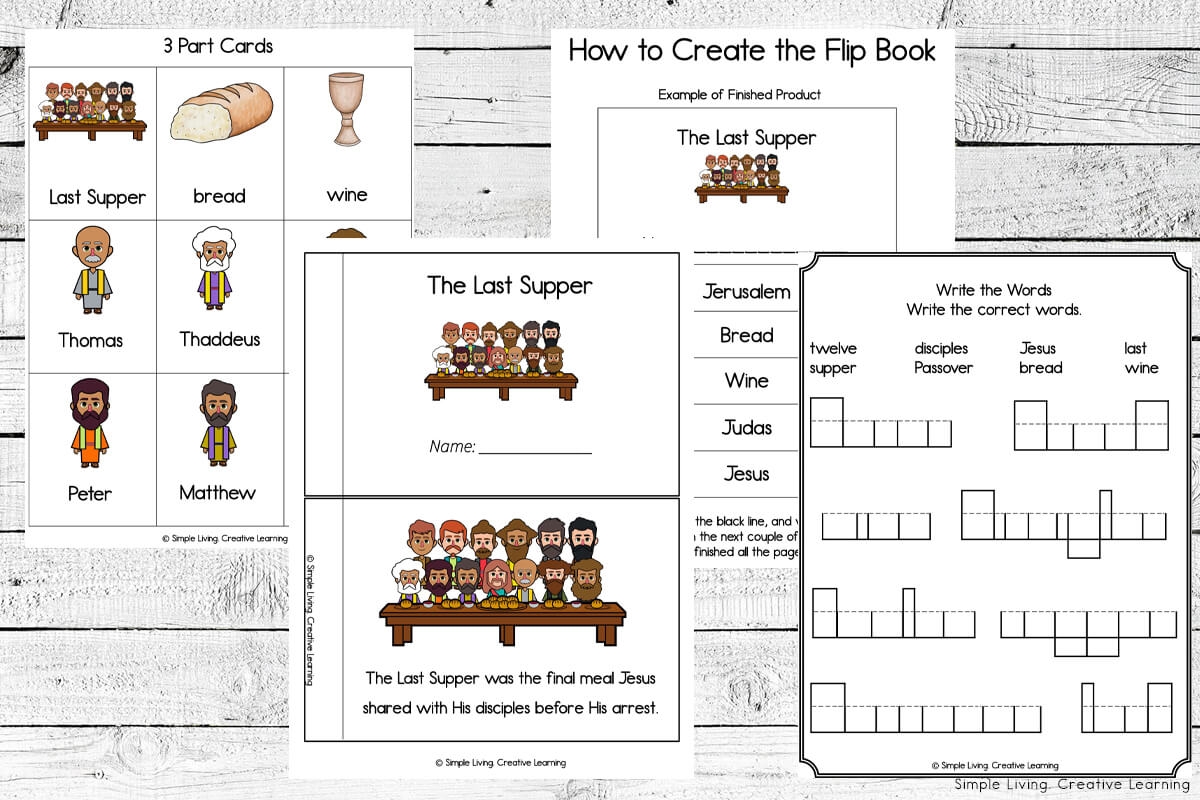 Last Supper Worksheets Printable Last Supper Worksheets Printable