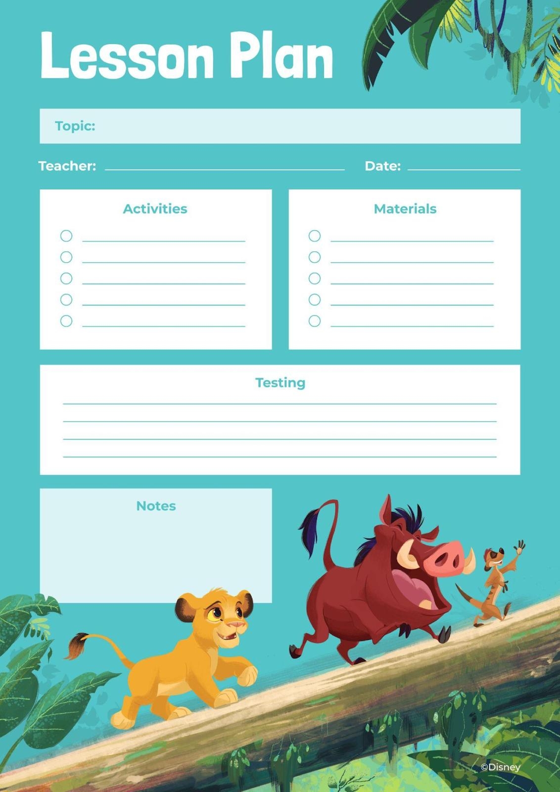 The Lion King Lesson Plan Presentation The Lion King Lesson Plan Presentation