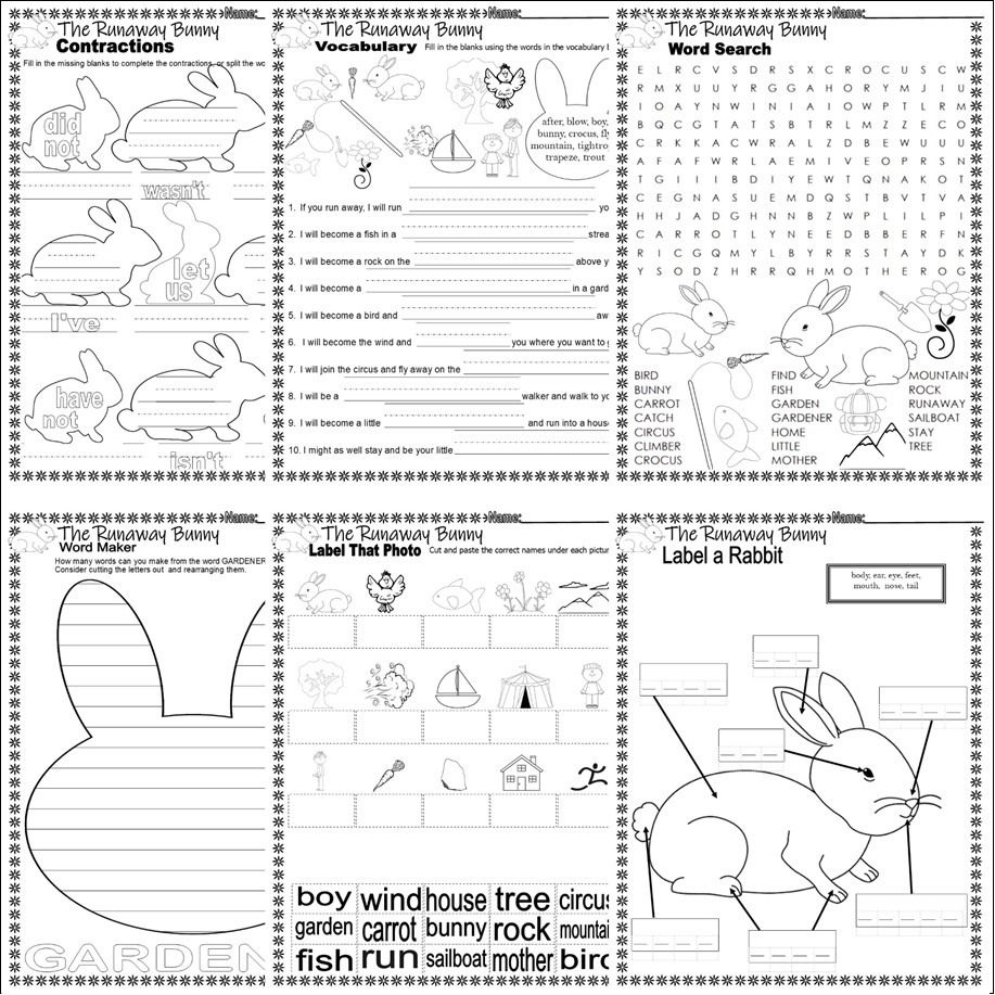 Bunny Reading Comprehension Worksheets Bunny Reading Comprehension Worksheets