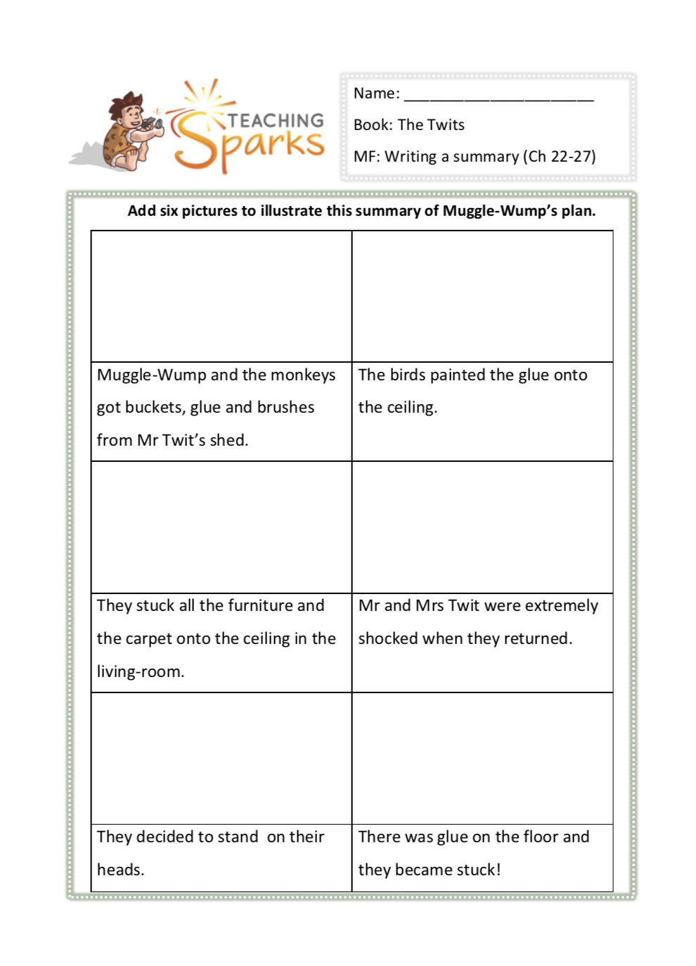 The Twits Reading Resources Activities Comprehension Vocabulary KS2