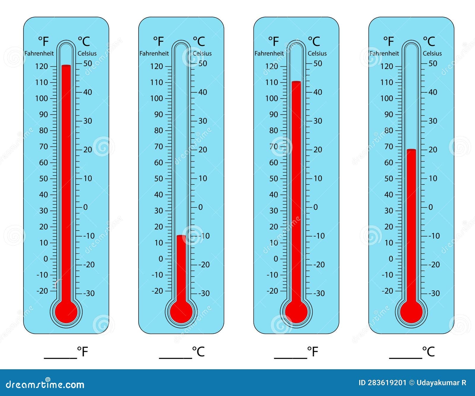 Printable Celsius Thermometer Worksheet