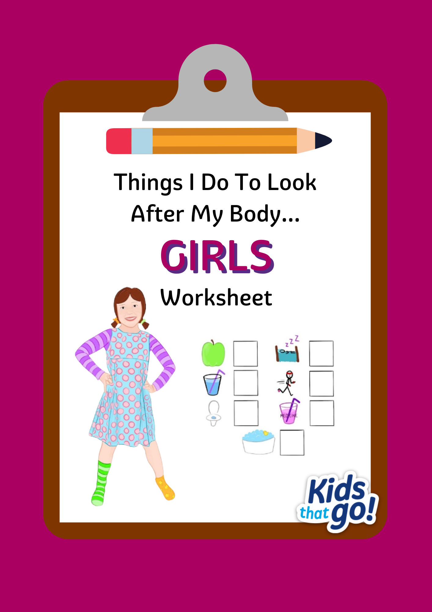 Things I Do To Look After My Body Girl Worksheet Kids That Go Things I Do To Look After My Body Girl Worksheet Kids That Go